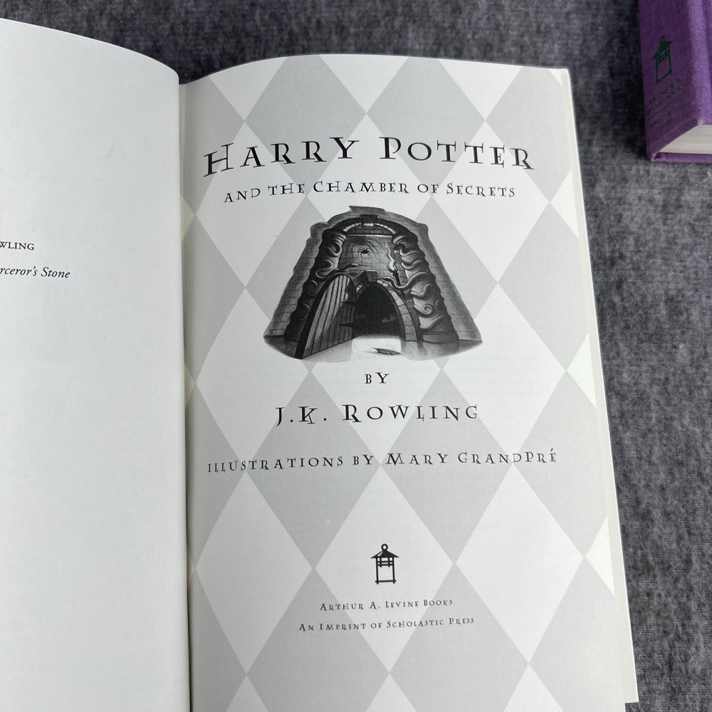Vintage Harry Potter Chamber Of Secrets J.K. Rowling Blue HC 1st Ed 1999 USA
